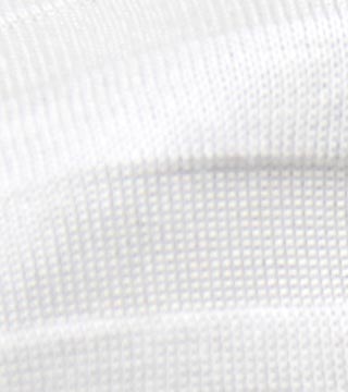 薄手透かしボーダー天竺（ホワイト）表面感><br clear=