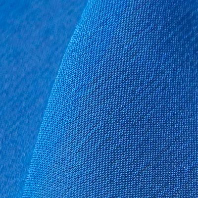 薄手シアーシャンブレー(ロイヤルブルー)表面感><br clear=