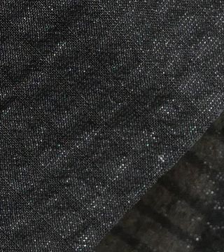 Pe薄手スパークサッカー（ブラック）表面感><br clear=