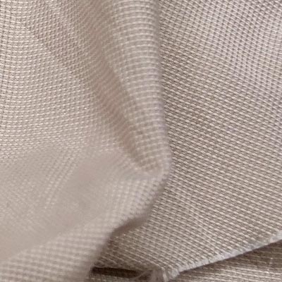 Peワッシャーメモリーダンガリー（エクリュ）表面感><br clear=