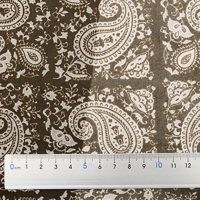 Pe.ボイルペイズリプリント（ブラウン）サイズ