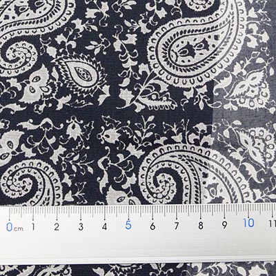 Pe.ボイルペイズリプリント（ネイビー）サイズ