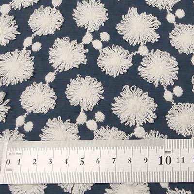 ローンフラワー刺繍（ディープシー）サイズ
