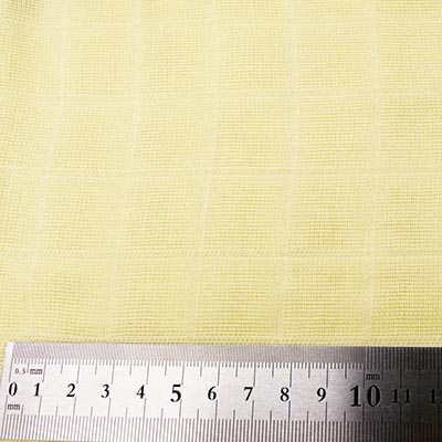 格子薄手ダブルガーゼ（シトリン）中距離