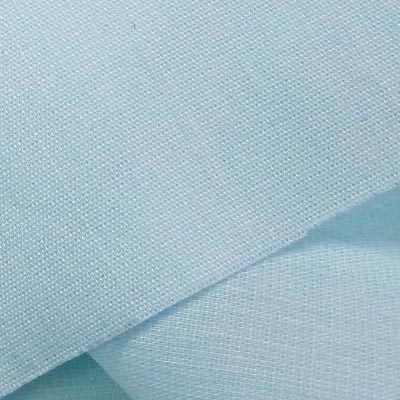 ストレッチポプリン（アリスブルー）表面感><br clear=