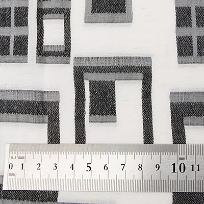 薄手幾何柄カットジャカード（ホワイト）サイズ