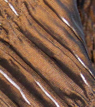 MODA PIU ブロックチェックタフタ（ラスティオレンジ）表面感><br clear=