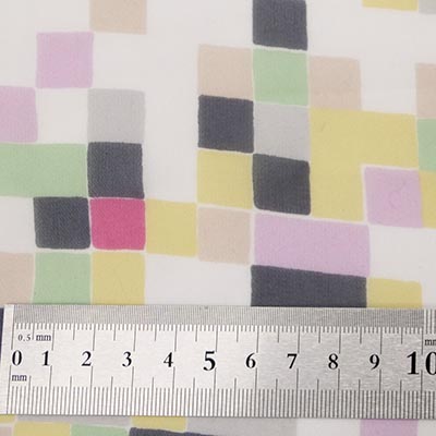 シフォンモザイクプリント（イエロー）サイズ