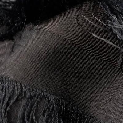 ヘアリーシアーボーダー（ブラック）表面感><br clear=