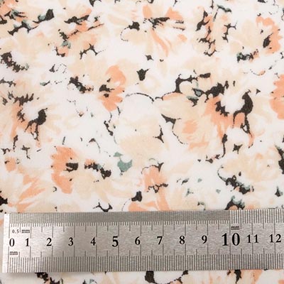 シフォン花柄プリント（オレンジ）サイズ