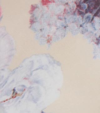 高密度薄手タフタプリント（アイボリー）表面感><br clear=