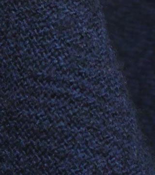 TESSITURA PANDA 中厚手ウール混ボイル（ネイビー）表面感><br clear=