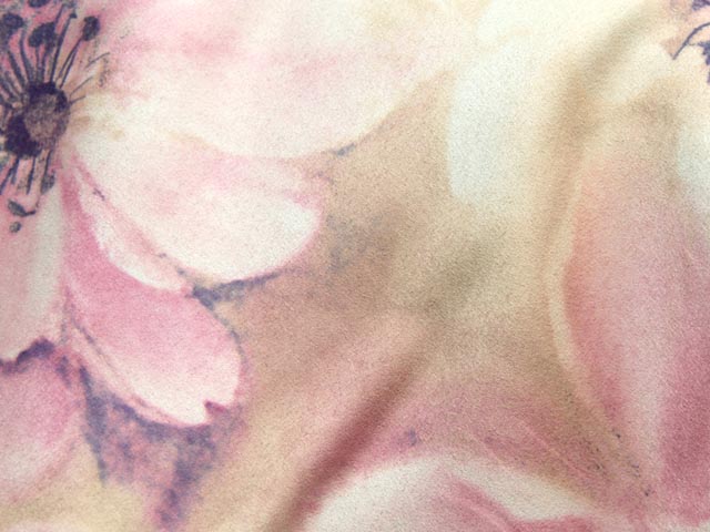 スエード花柄プリント（ピンク）