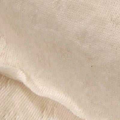 針抜きフライスエアニット（アイボリー）表面感><br clear=