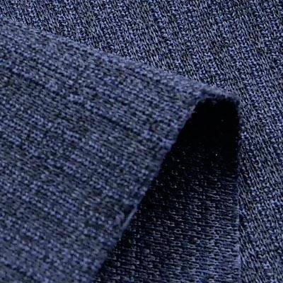 Pe.中厚手ジャカードニット（インディゴ）表面感><br clear=