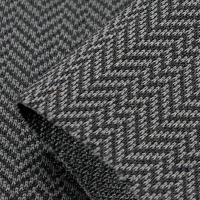 Peヘリンボンストレッチ（ガンメタリック）表面感><br clear=