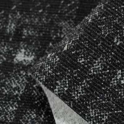 シャドーチェック裏起毛ニット（エボニー）表面感><br clear=