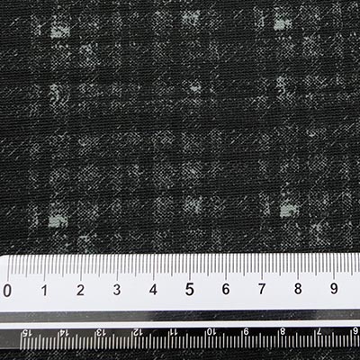 シャドーチェック裏起毛ニット（エボニー）サイズ