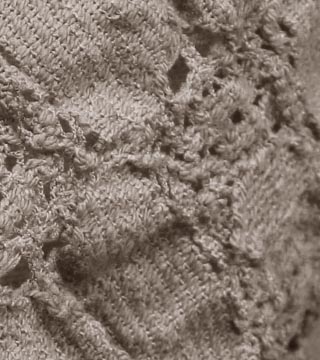 ストレッチコットンレース（ブロンド）表面感><br clear=