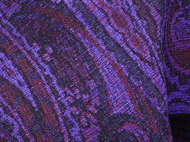 厚手ウールペイズリジャカード（パープル）