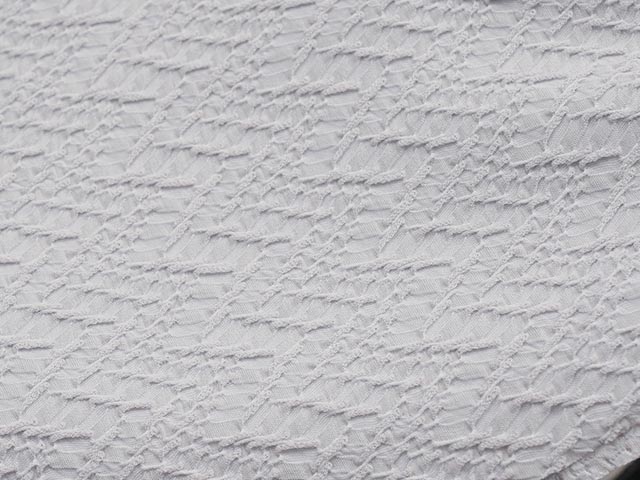 シャーリングジャカードニット（ライトグレー）