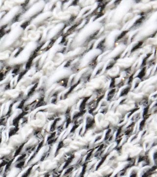 C.ラメボーダーツイードニット（ブラック）表面感><br clear=