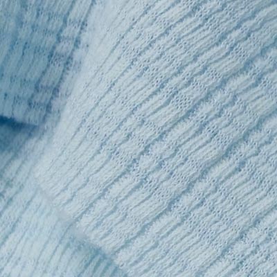 針抜きミニチェックテレコ（アクアブルー）表面感><br clear=