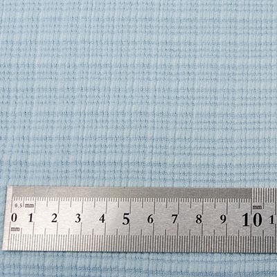 針抜きミニチェックテレコ（アクアブルー）サイズ