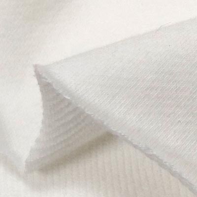 厚手ハード天竺（ホワイト）表面感><br clear=