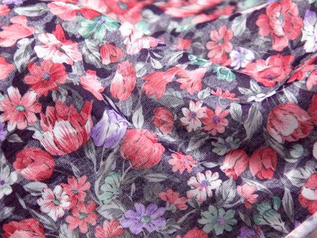 Pe/Raオパール天竺 花柄プリント（パープル）