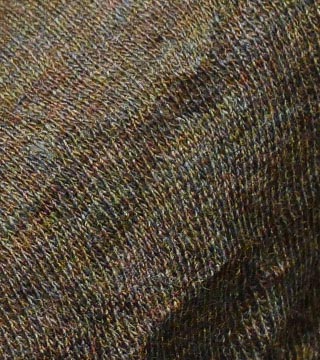 ワッシャーウール天竺（モカブラウン）表面感><br clear=