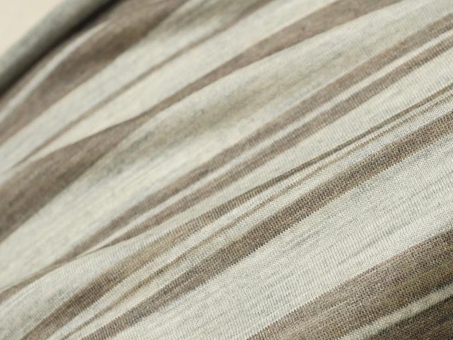 薄手ボーダーウール天竺（モカブラウン）