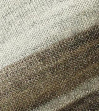 薄手ボーダーウール天竺（モカブラウン）表面感><br clear=