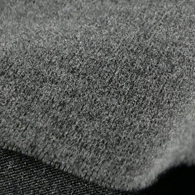 プレミアウォームジャージ（グレー）表面感><br clear=