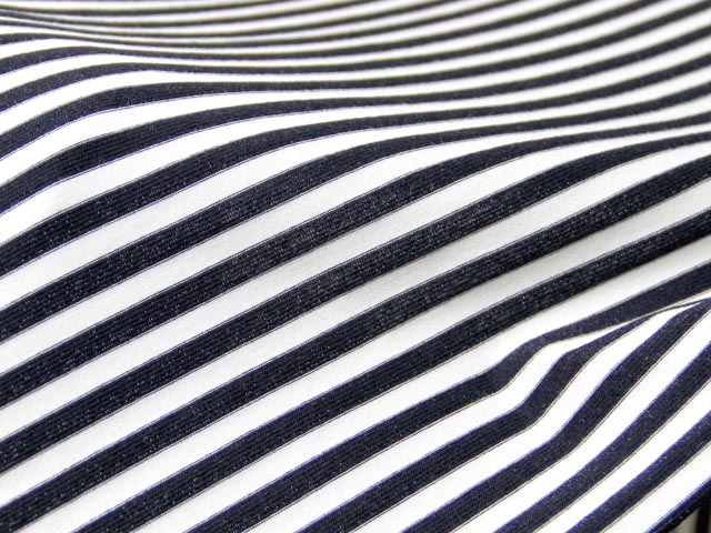 ルレックスボーダー天竺（ダークネイビー）