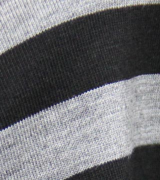 Ra/Cボーダー天竺（ブラック）表面感><br clear=