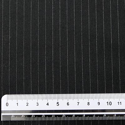 ウールピンストライプストレッチ（ブラック）サイズ