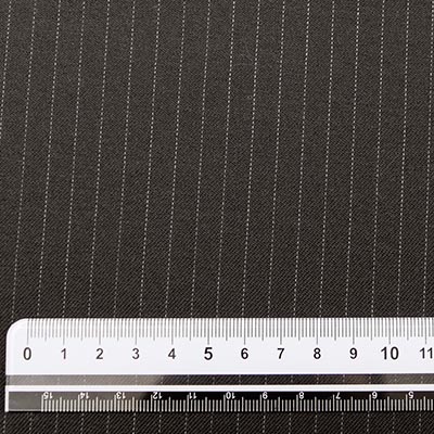 ウールピンストライプストレッチ（ダークブラウン）サイズ