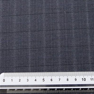 中厚チェックサージ（ダブグレイ）サイズ