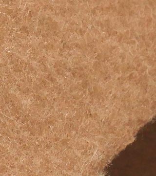 シャギーソフトメルトン（ベージュ）表面感><br clear=