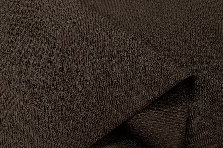 ウールシャドーチェックジャカード（ダークブラウン）