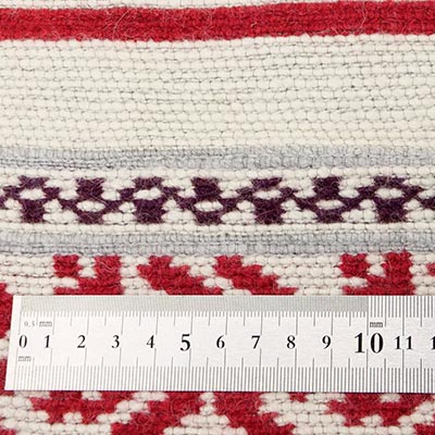 ソフトウールボーダージャカード（オフホワイト）サイズ