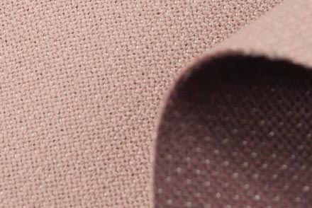 Riopele ダブルフェイスカノコニット（ピンクベージュ）表面感><br clear=