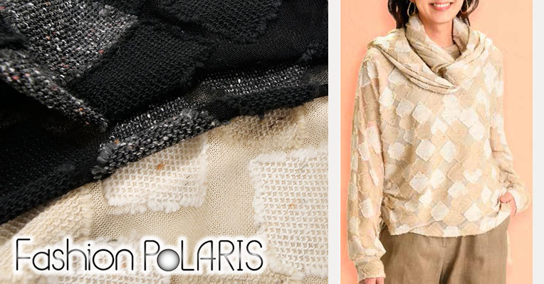 レディブティック2026年４月春号036 X5-801 オパール幾何柄ウールネット