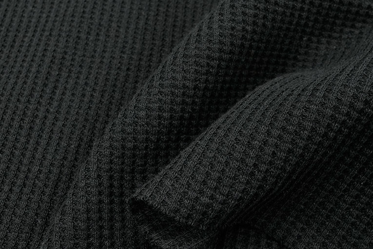 ワッフルニット（ブラック）