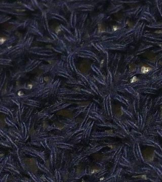 厚手変わり編みニット（ダークネイビー）表面感><br clear=