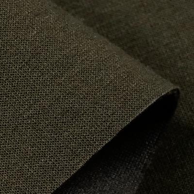 ダンボールニット（ダークカーキー）表面感><br clear=