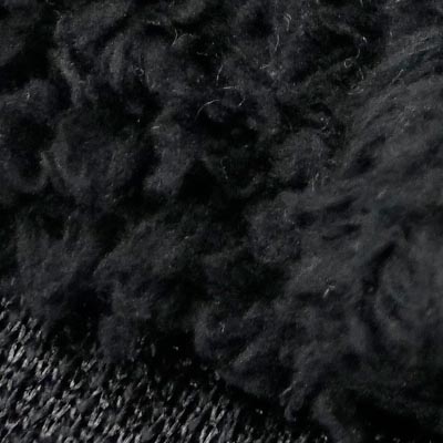 エアリーボアニット（エボニー）表面感><br clear=