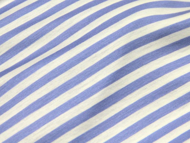 ギザリヨセル天竺ボーダー（ライトブルー）