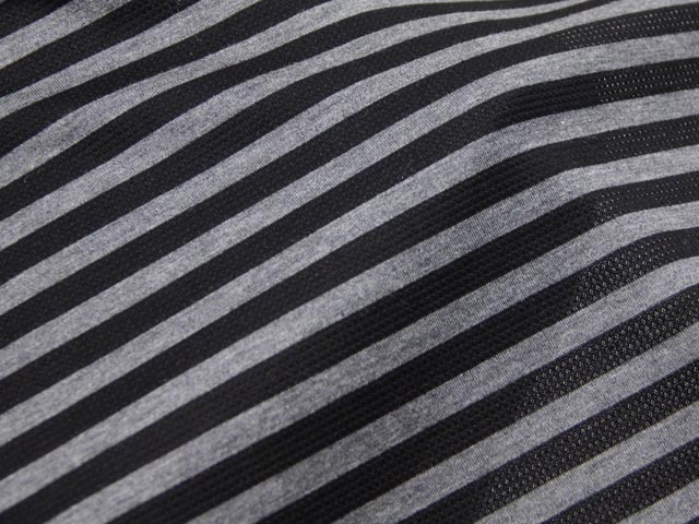 コットンボーダージャージー（チャコールグレー）
